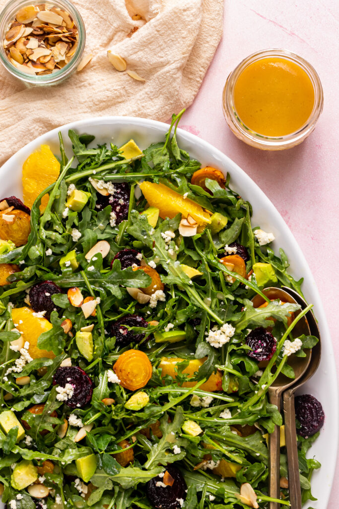 This Citrus Vinaigrette pairs beautifully with the flavor profile of the salad!