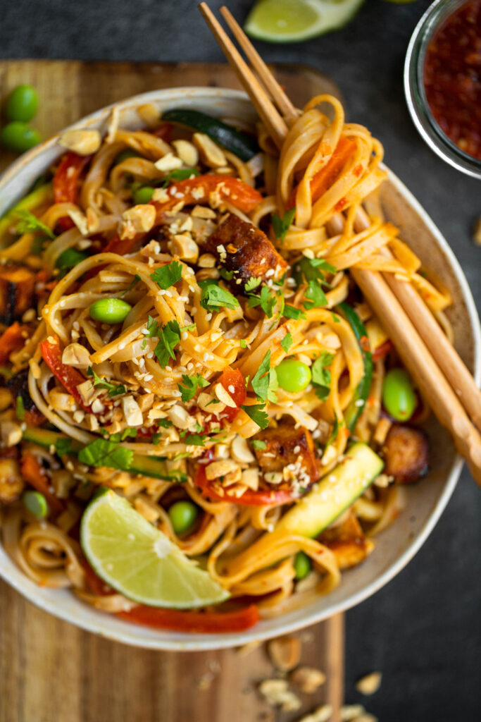 Noodles with a Spicy Peanut Sauce