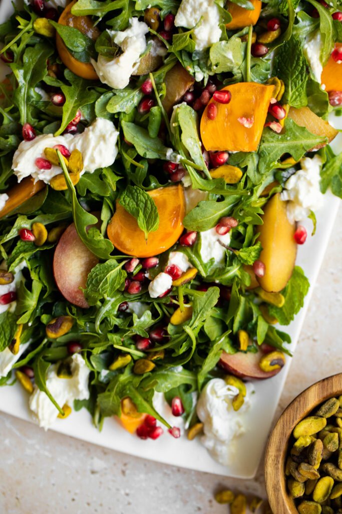 The more seasonal produce the better when it comes to this salad!