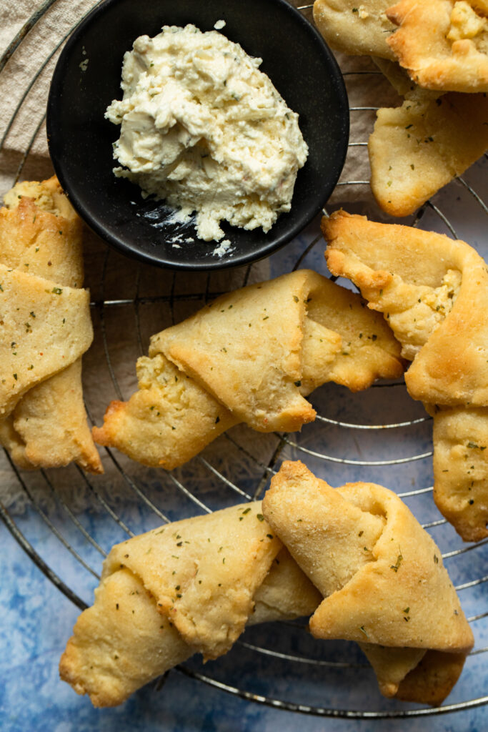 Brush with herb butter, these crescent rolls are baked until golden brown perfection!