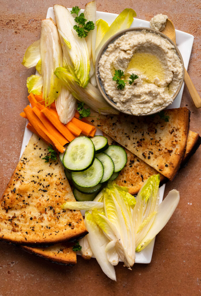 Serve this dip alongside crispy pita, veggies, and endive leaves for the perfect mezze platter.