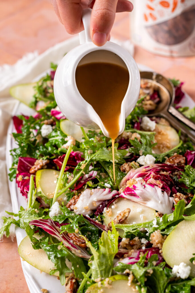 The maple vinaigrette is the perfect sweet, flavorful dressing for this radicchio salad.