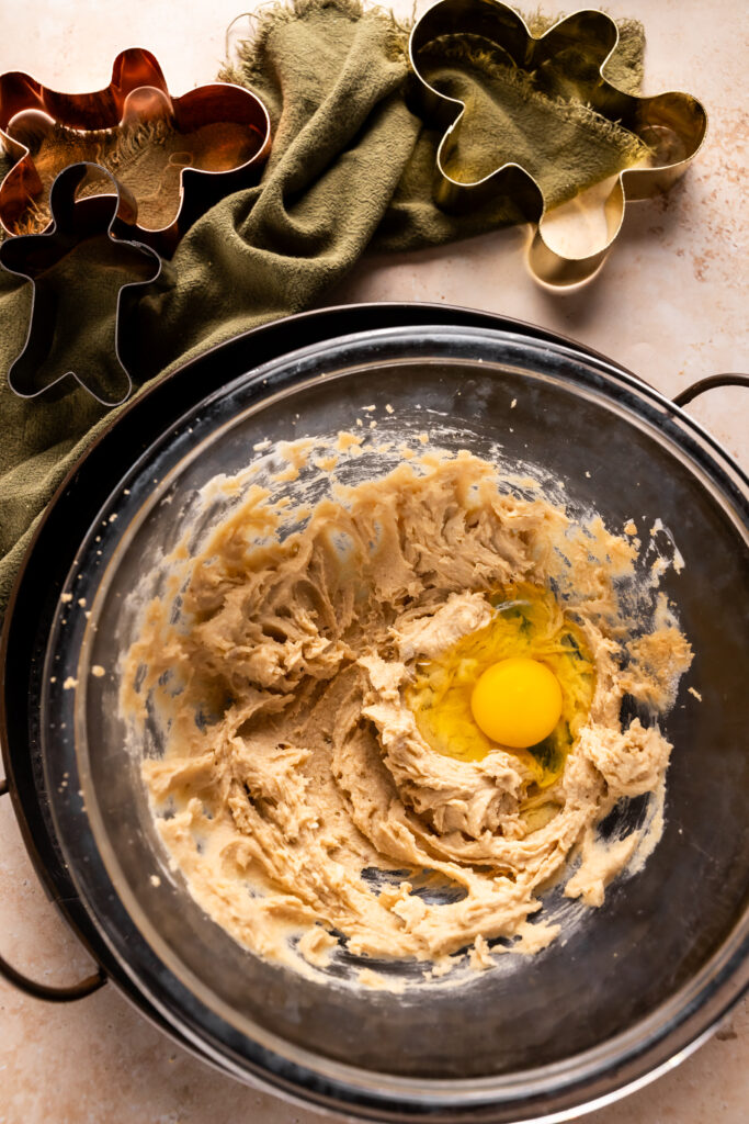 step by step process of making the gingerbread dough